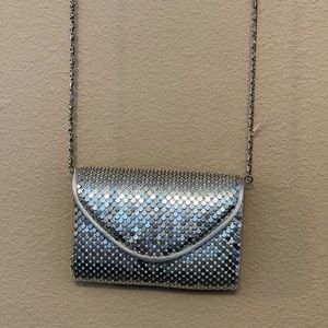 Silver Sparkle Hardshell Clutch